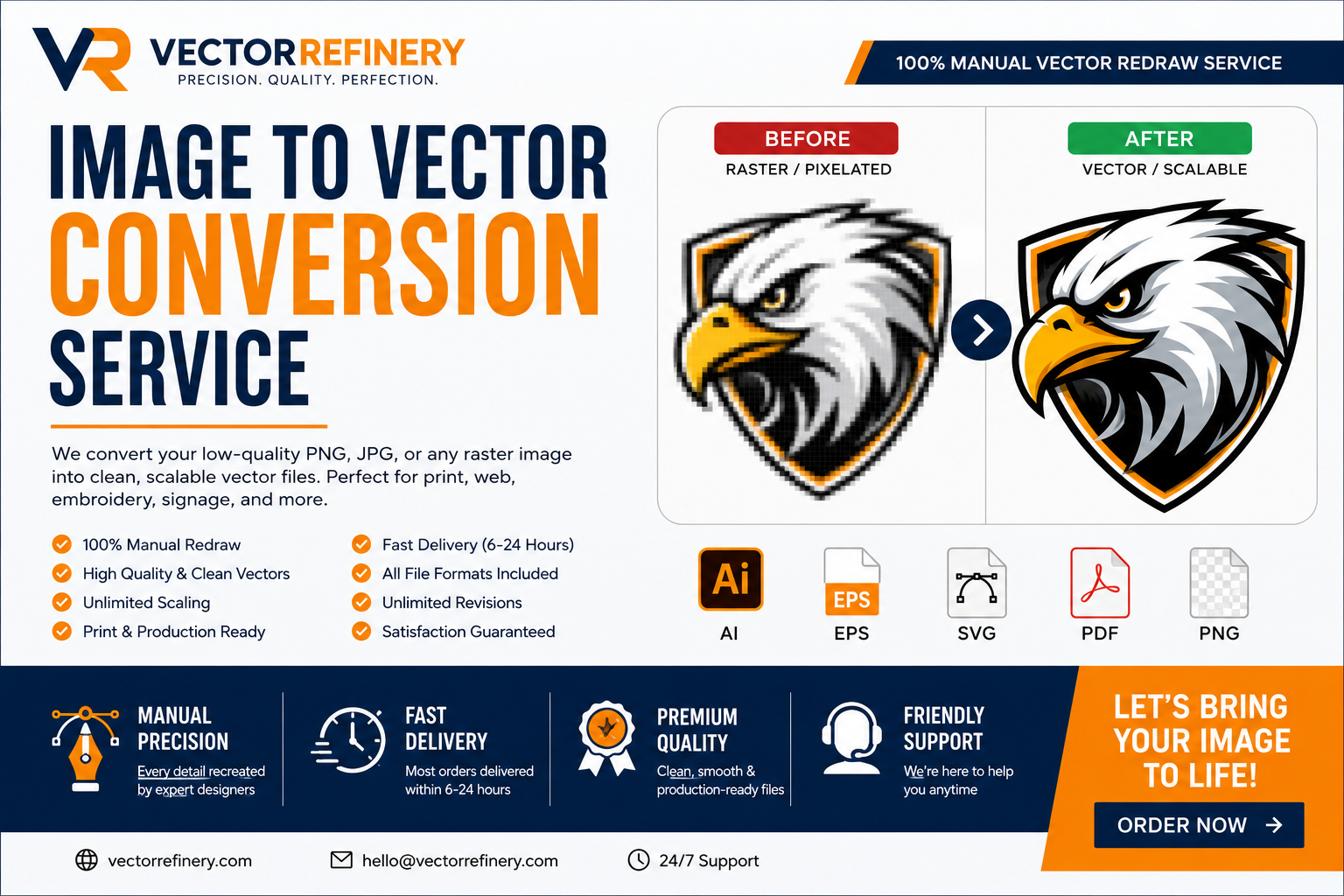 Professional Image to Vector Conversion Service | VectorRefinery