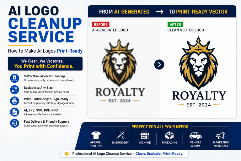 AI Generated Logo Cleanup: How to Make AI Logos Print-Ready