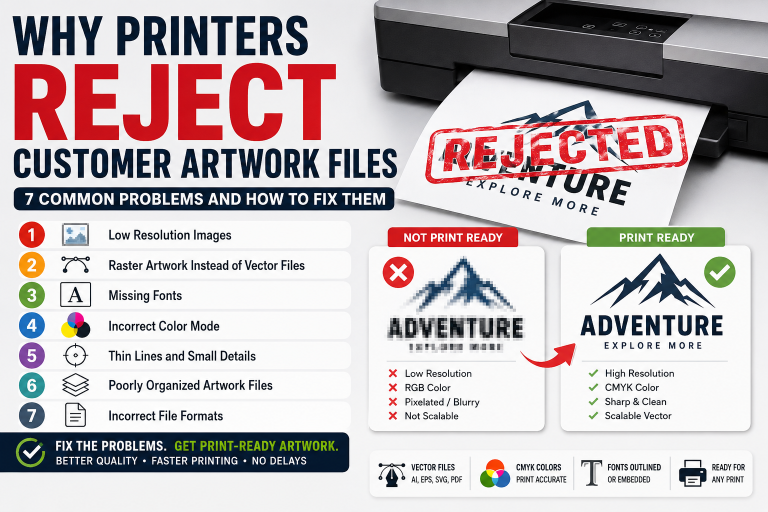 Why Printers Reject Customer Artwork Files: 7 Common Problems and How to Fix Them