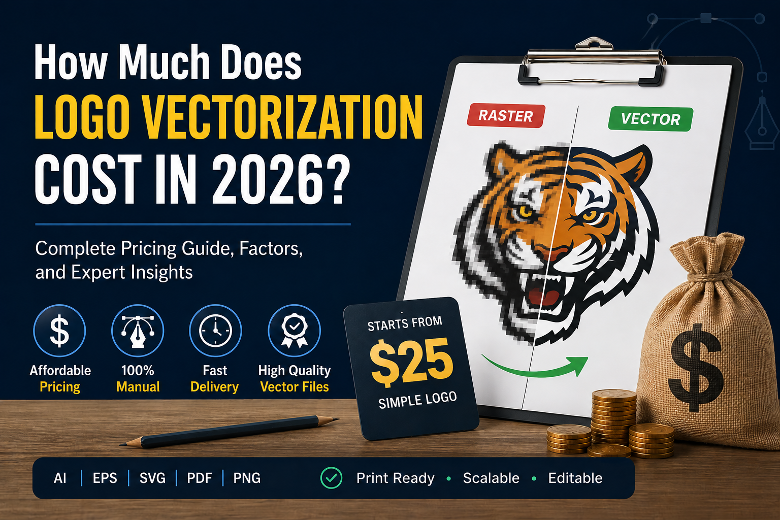 logo vectorization cost guide 2026 pricing breakdown