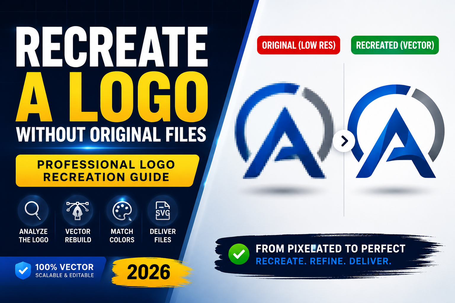 recreate a logo without original files professional vector recreation service