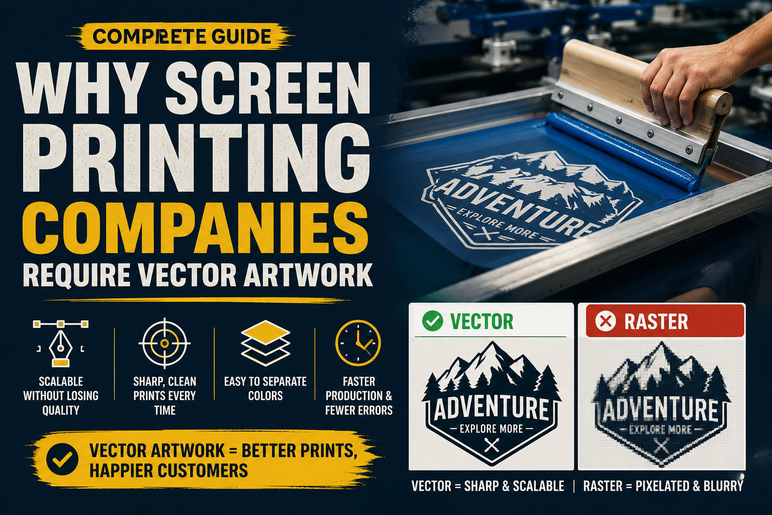 screen printing vector artwork requirements for professional print production