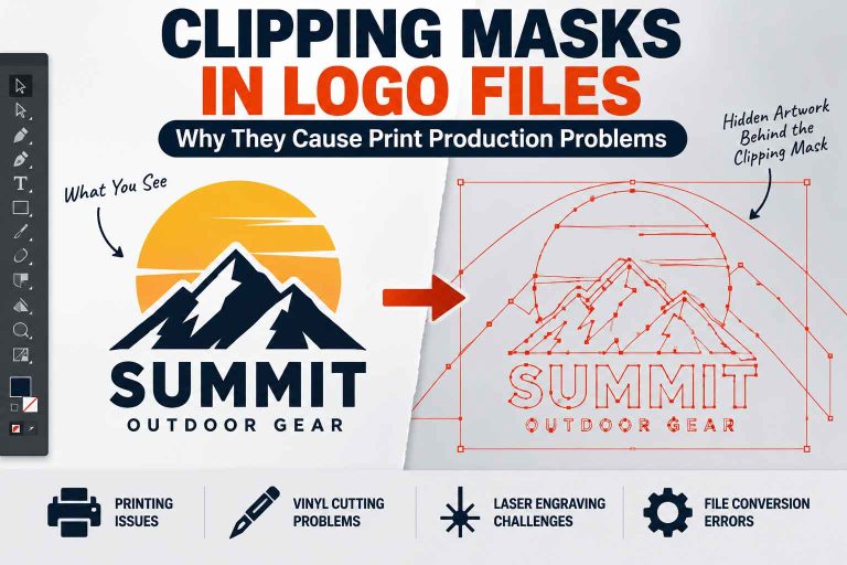 Why Clipping Masks Cause Problems in Logo Files for Print Production