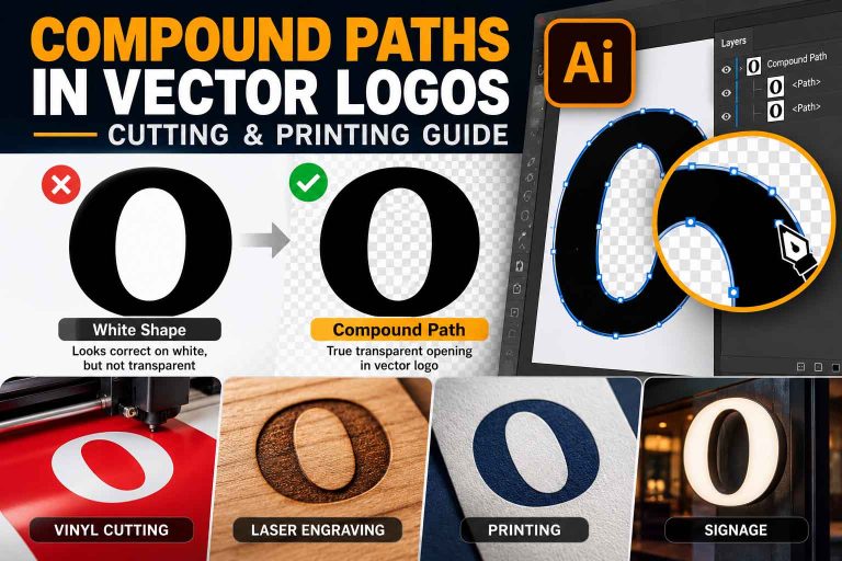 Why Compound Paths in Vector Logos Matter for Cutting and Printing
