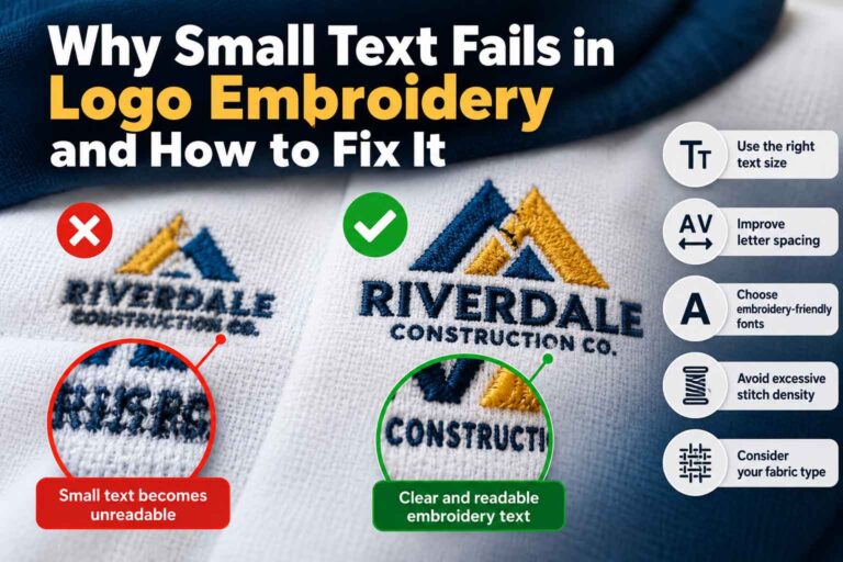 Why Small Text Fails in Logo Embroidery and How to Fix It