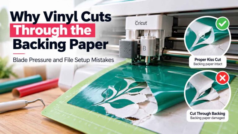 Why Vinyl Cuts Through the Backing Paper: Blade Pressure and File Setup Mistakes